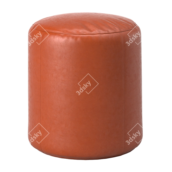 Torres Round Pouf: Stylish and Functional Seating 3D model image 2