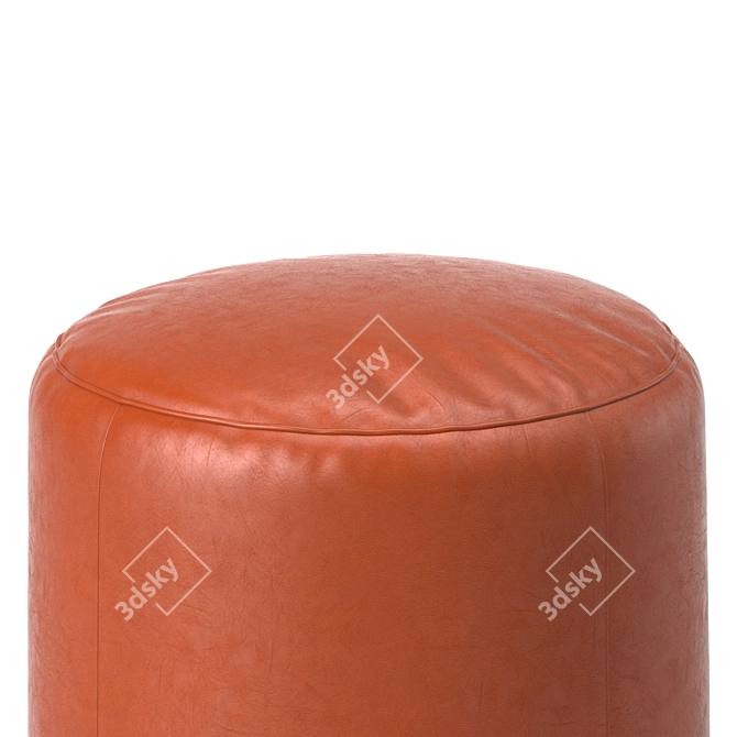 Torres Round Pouf: Stylish and Functional Seating 3D model image 3