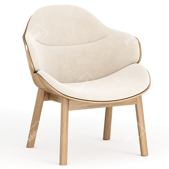 Elegant ARIA Lounge Armchair 3D model image 1