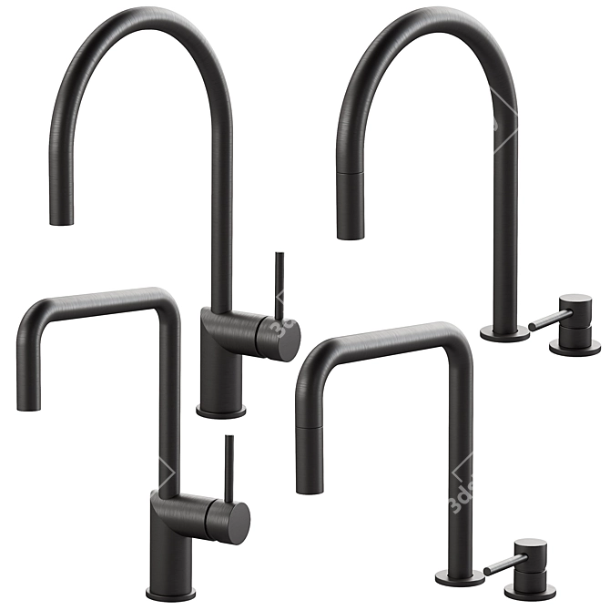 Nivito Rhythm Kitchen Faucets: Modern Design at Its Finest 3D model image 1