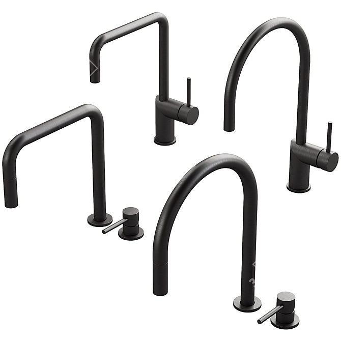 Nivito Rhythm Kitchen Faucets: Modern Design at Its Finest 3D model image 2