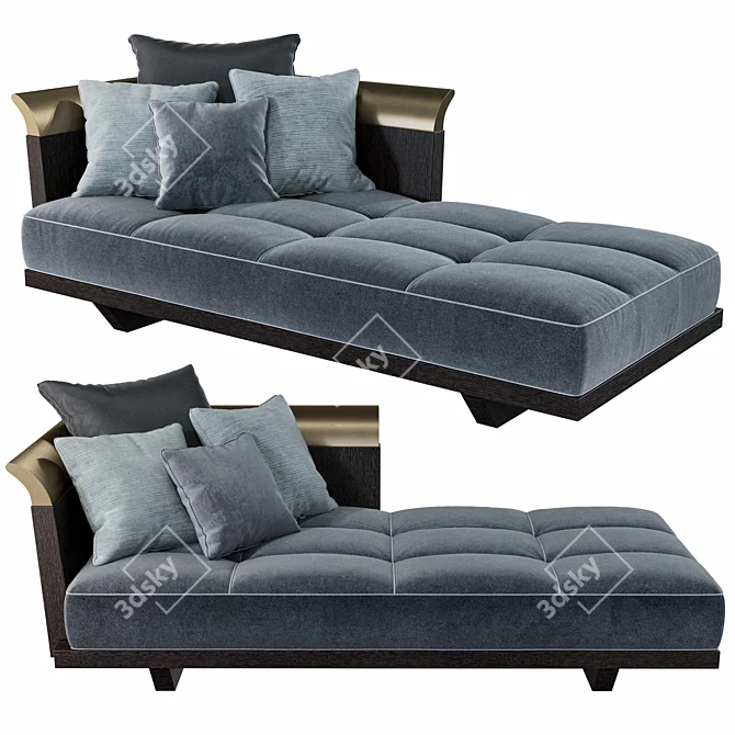 Luxurious Komodo Chaise: Unwrap UVW, TurboSmooth, Textured 3D model image 1