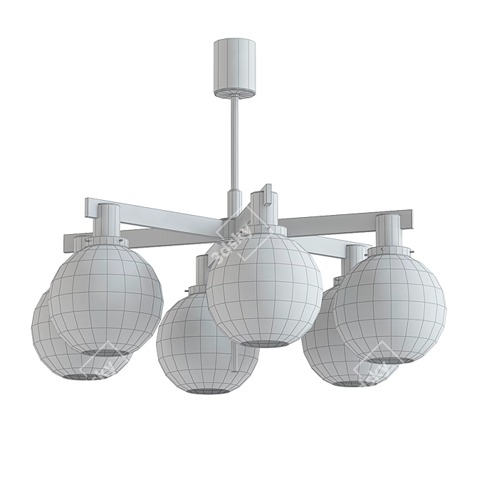 Vintage Scandinavian Ceiling Lamp by Hans Agne Jakobsson 3D model image 2