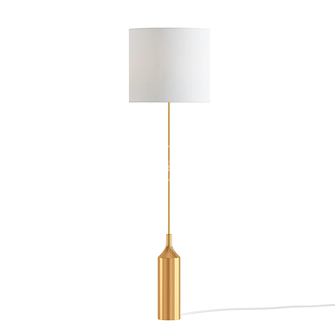 Sleek Metal Base Floor Lamp 3D model image 1