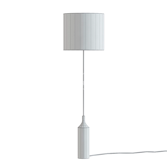 Sleek Metal Base Floor Lamp 3D model image 2