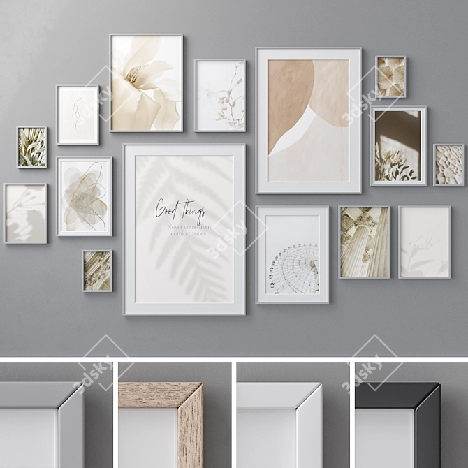 Exquisite Wall Art Set 1855 3D model image 1