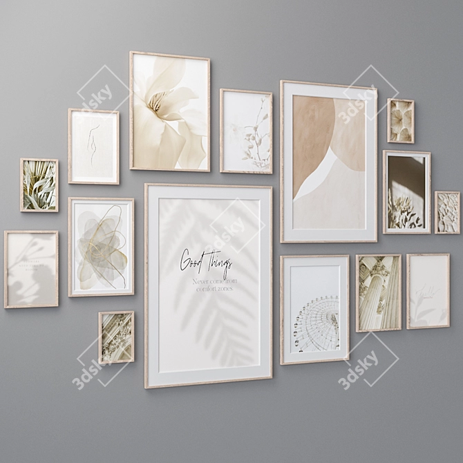 Exquisite Wall Art Set 1855 3D model image 2