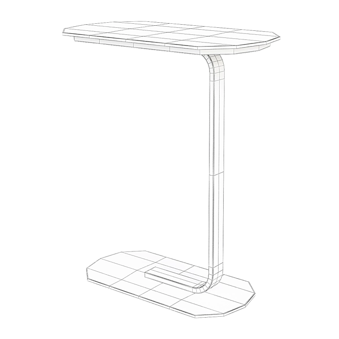 Relate Black-Oak Side Table 3D model image 2