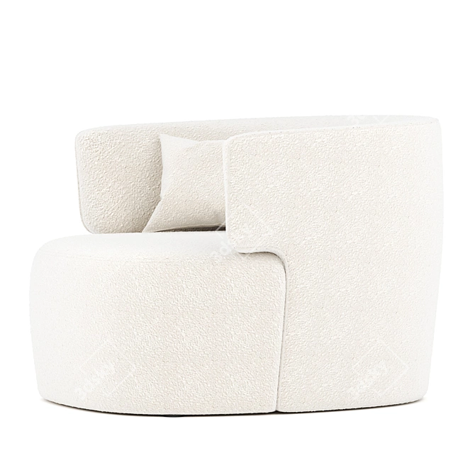 Sleek Molteni Armchair: Modern & Stylish Design 3D model image 2