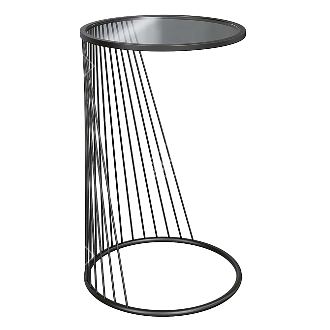 Modern Black Loft Coffee Table 3D model image 1