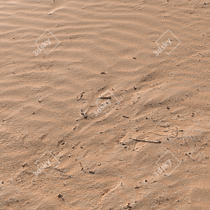 PBR Sand Beach 07: Realistic 2.5x2.5m Sand Texture 3D model image 1