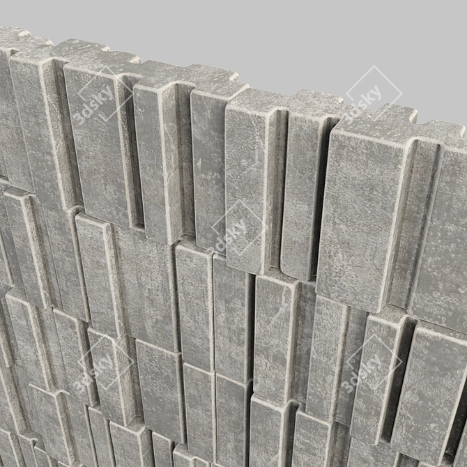 Panel Stone Slab: Textured 3D Model, Vray & Corona Render 3D model image 7