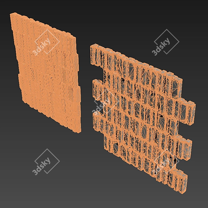 Panel Stone Slab: Textured 3D Model, Vray & Corona Render 3D model image 2