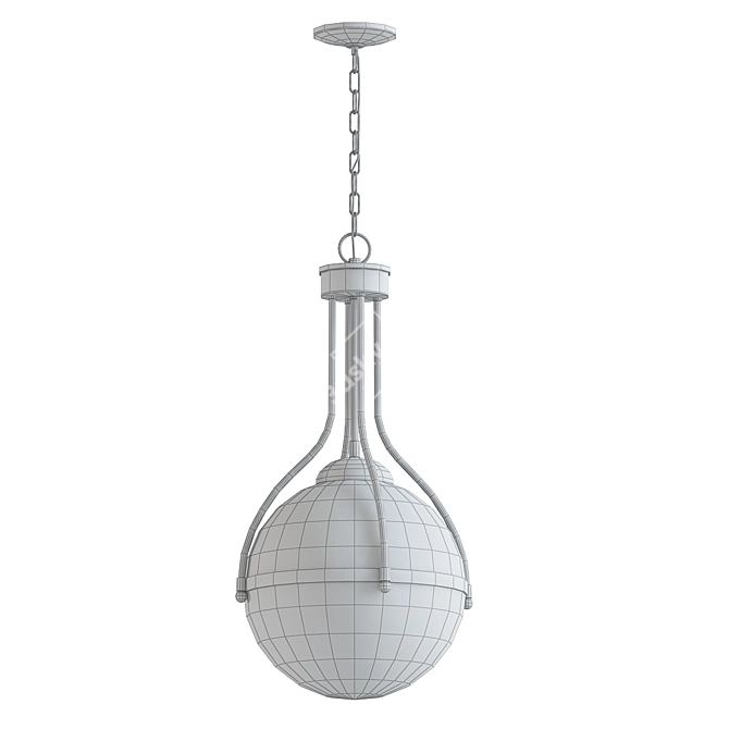 Sleek Prong Pendant 3D model image 2