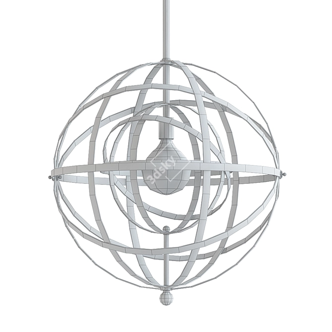 Elegant Rondure Pendant Light 3D model image 2