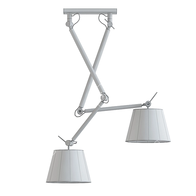 Elegant Adjustable Ceiling Dining Light 3D model image 2