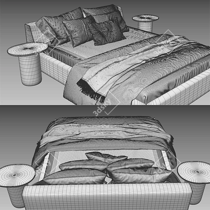 Meridiani Louis Sofa - Modern Design Millimeters 3D model image 5