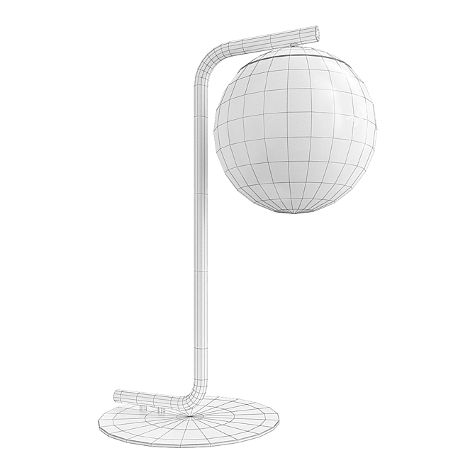 Grant Gold White Table Lamp 3D model image 2