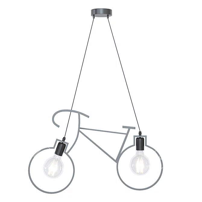 Sleek Bicycle Chandelier: Modern, Unique. 3D model image 1