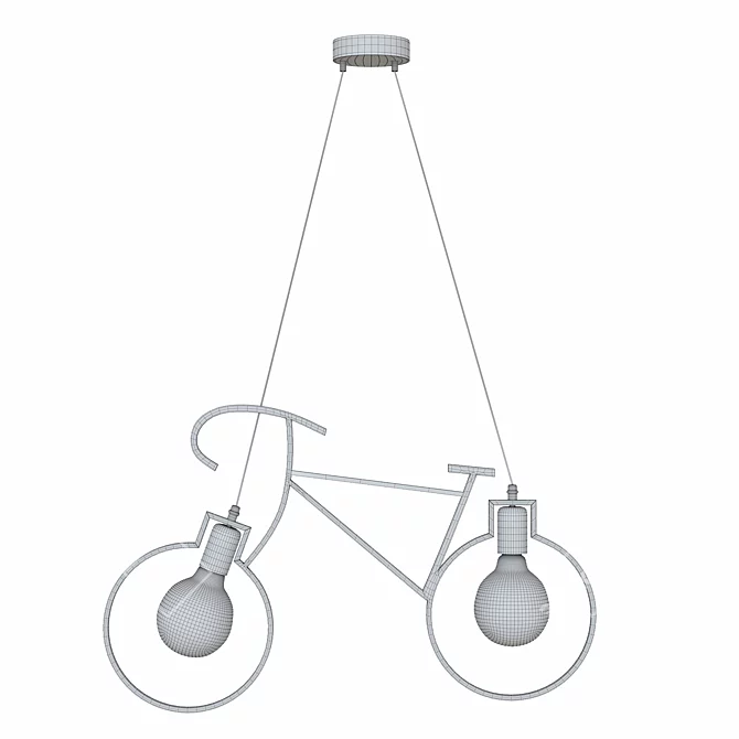 Sleek Bicycle Chandelier: Modern, Unique. 3D model image 2