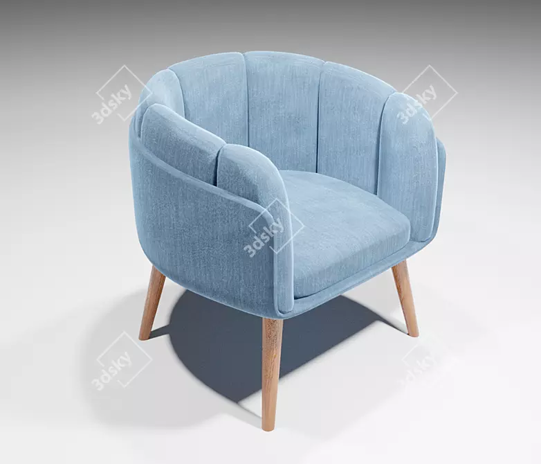 Cozy Relaxation Armchair 3D model image 1