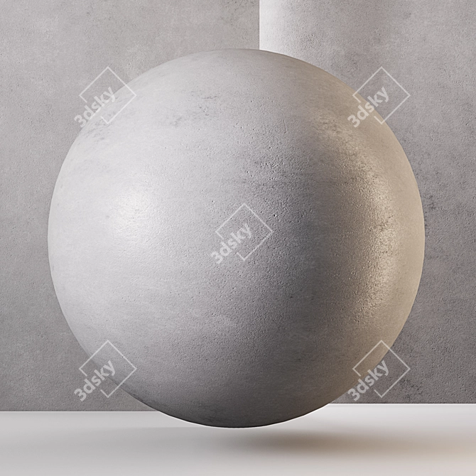 Seamless Concrete Plaster 3D model image 4