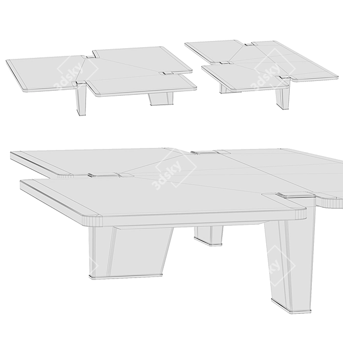 Sleek Minotti Jacob Coffee Tables 3D model image 2