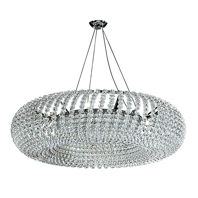 CARLA Crystal Pendant Light, Chrome 3D model image 1