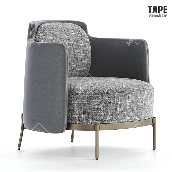 Modern Minotti Tape Armchair 3D model image 1