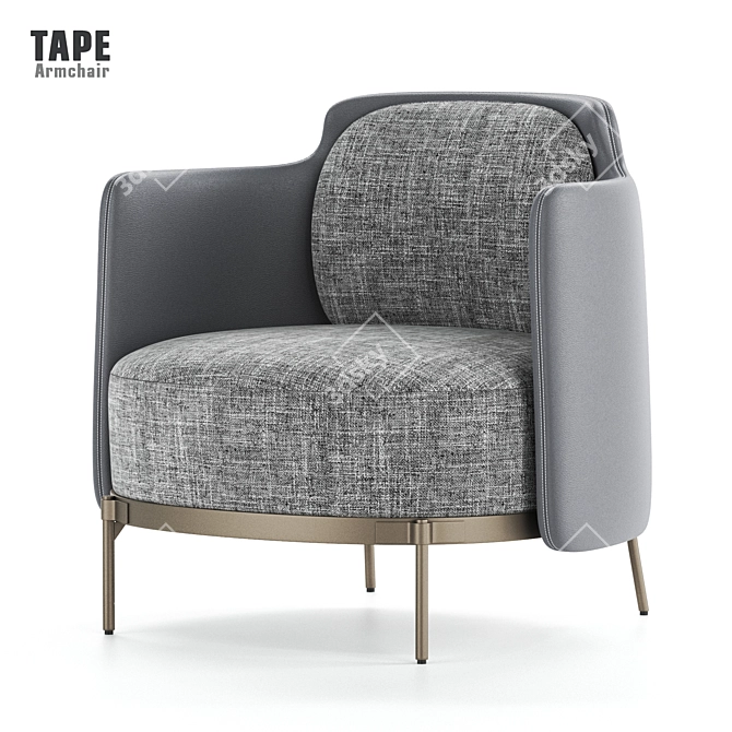 Modern Minotti Tape Armchair 3D model image 3