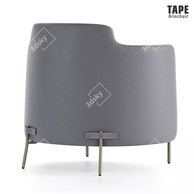 Modern Minotti Tape Armchair 3D model image 5