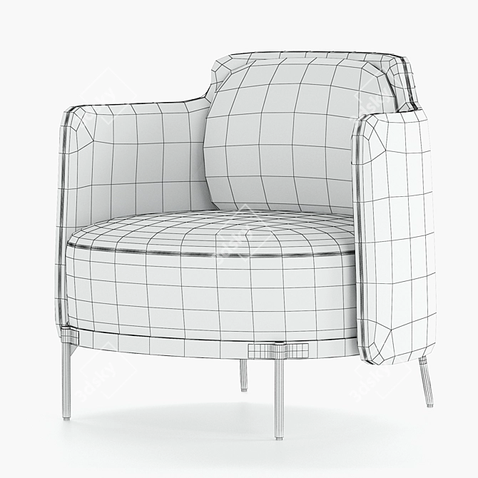 Modern Minotti Tape Armchair 3D model image 7