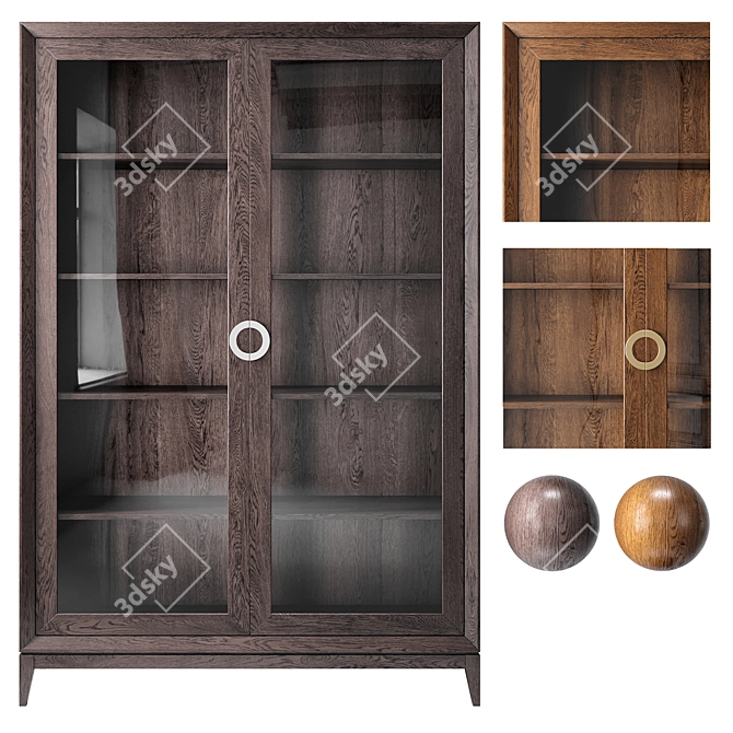 Italian Classico Toscana 2-Door Bookcase 3D model image 1