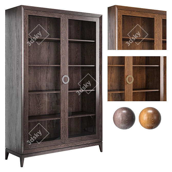 Italian Classico Toscana 2-Door Bookcase 3D model image 2