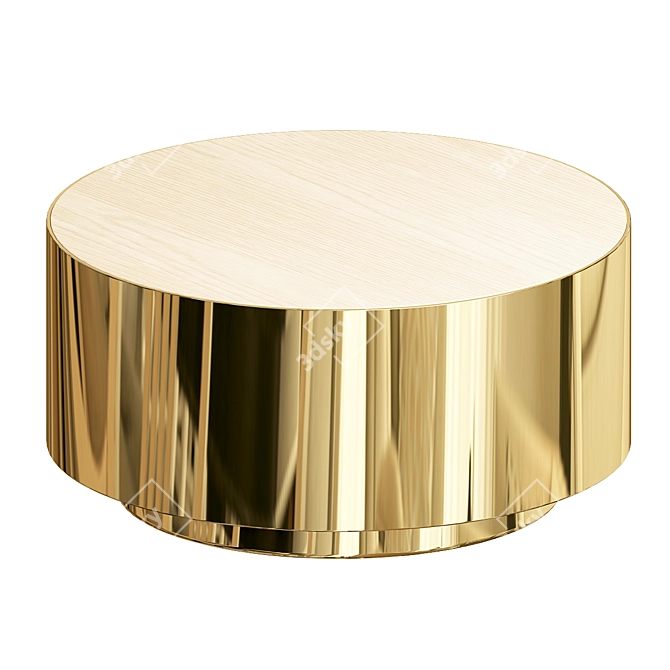 Ibiza Brushed Brass Coffee Table 3D model image 1