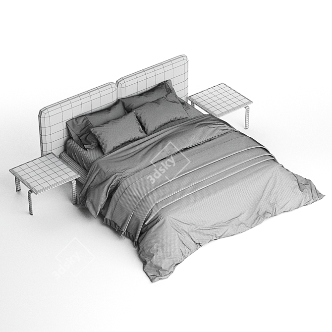 Minotti Tatlin Cover Bed - Modern Elegance 3D model image 3
