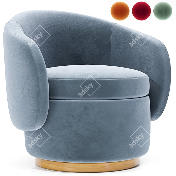 Modern Juno Pod Occasional Chair 3D model image 1
