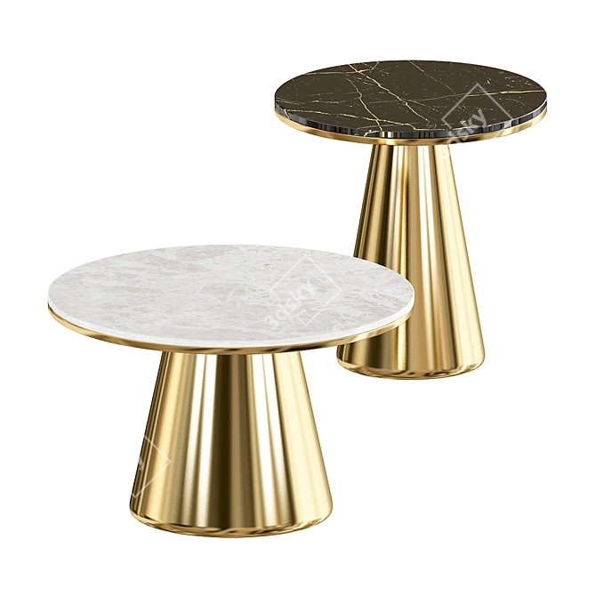 Rose Gold Coffee Table 3D model image 1