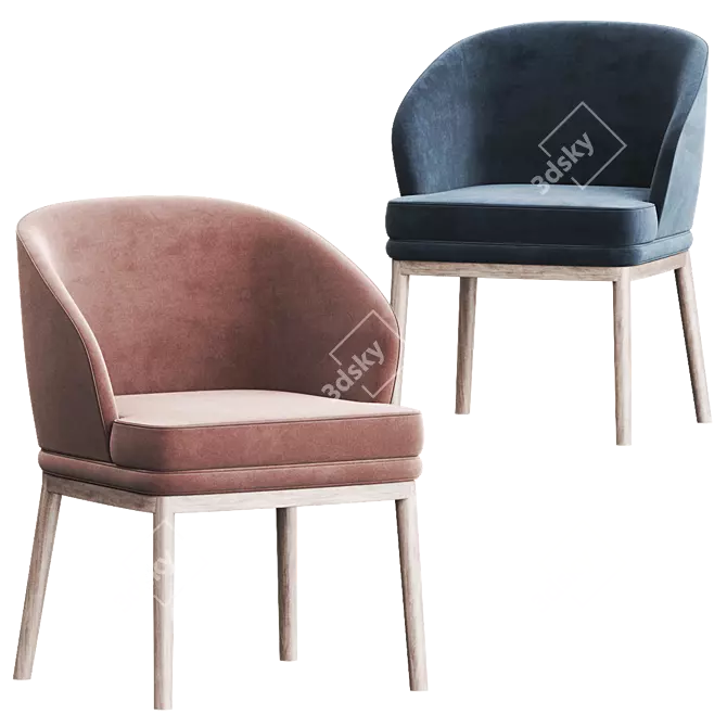 Luxury RUTH Chair: Stylish & Comfortable 3D model image 4