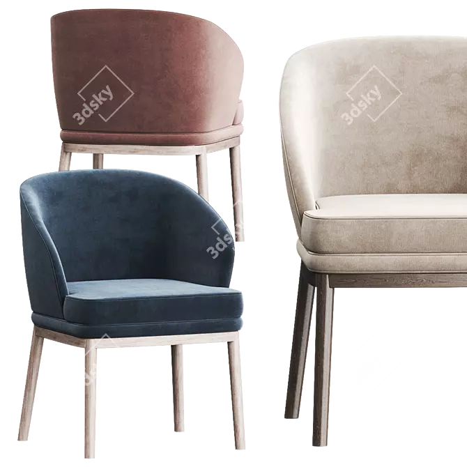 Luxury RUTH Chair: Stylish & Comfortable 3D model image 5