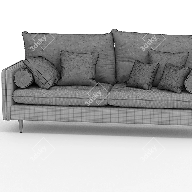 Modern Grey Slipson Sofa - 2017 Version 3D model image 4