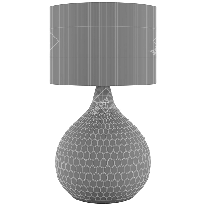 Graceful Ivory Table Lamp 3D model image 3