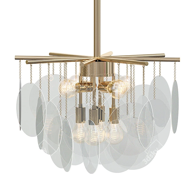 Elegant Nimbus 48 Chandelier 3D model image 1