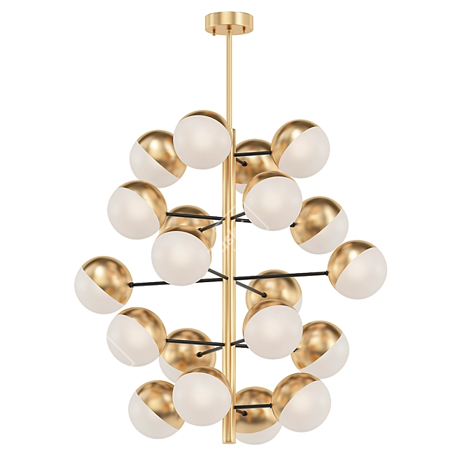 Eichholtz Cona Brass Globe Chandelier 3D model image 1