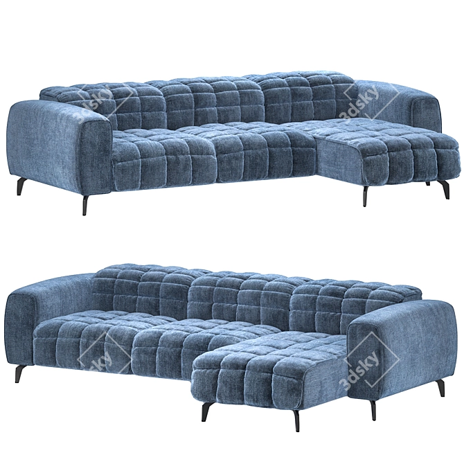 Cannes Modular Sofa by Delta Salotti 3D model image 1