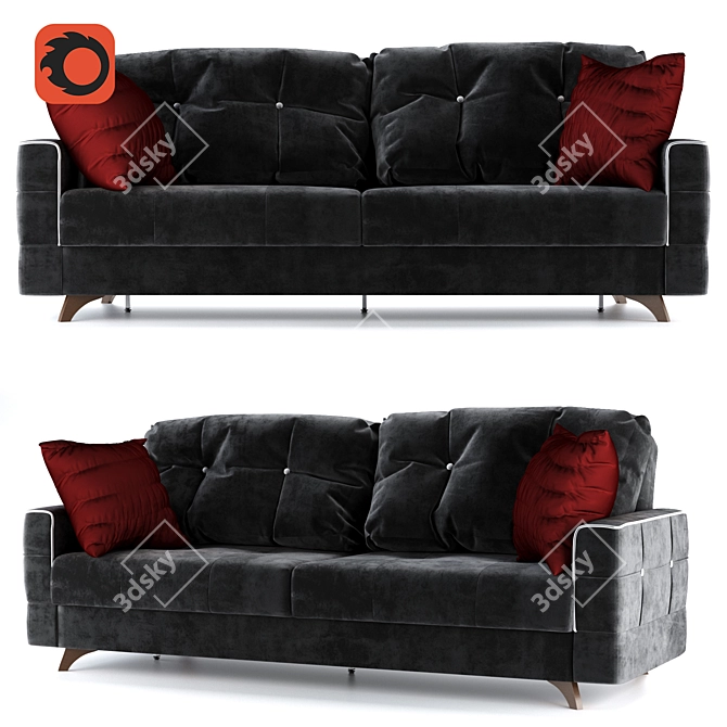 Soho Sofa Bed: Stylish and Comfortable 3D model image 1
