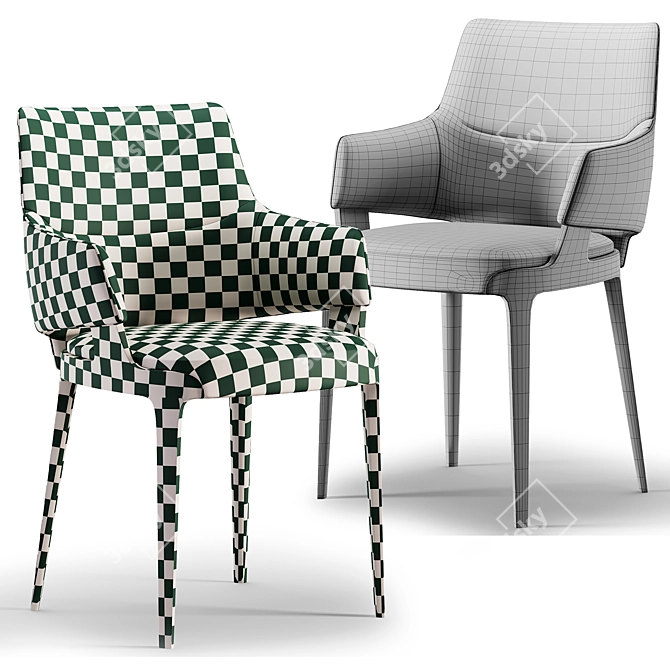 Velis Modern Chair: 3D Max Model with High Quality Maps 3D model image 4