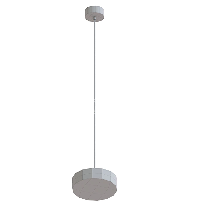 Modern Pill-Shaped Hanging Lamp 3D model image 3