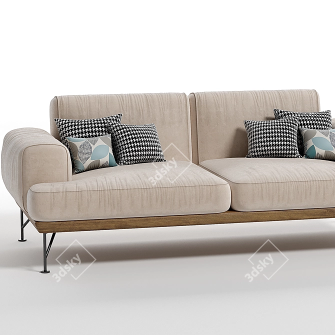 Minimalist 2 Seat Sofa: Matthew Hilton Armstrong 3D model image 2