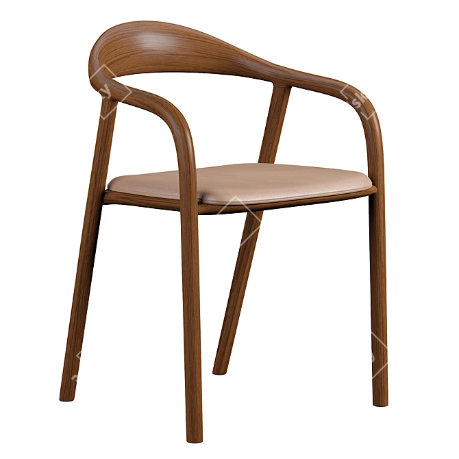 Sleek Neva Chair: Artisan Elegance 3D model image 1